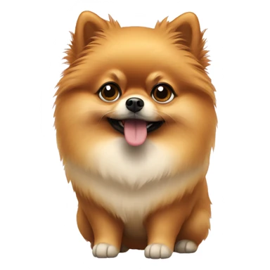 Pomeranian wearing a phone in his hands sticker