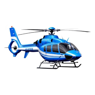 Eurocopter EC135 - Airbus Helicopters (Model Year: 2020) (Iconic colour: Blue and white) sticker