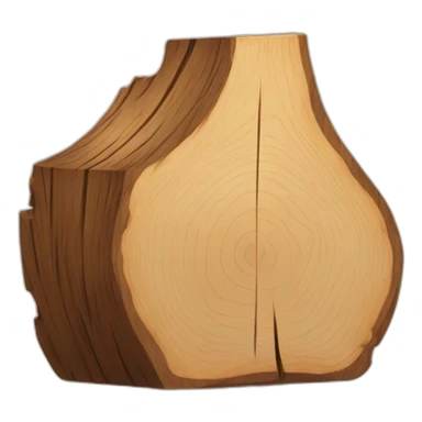 Piece of wood sticker