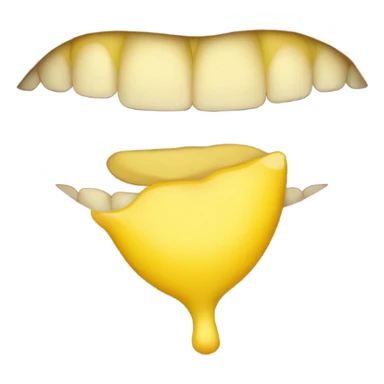 Normal yellow emoji guy lip bite  sticker
