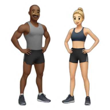 couple training together sticker