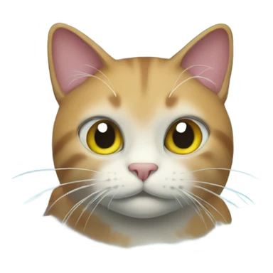 Cat in a waterfall sticker