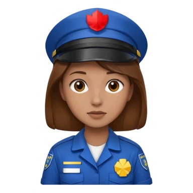 brown hair girl emergency worker sticker