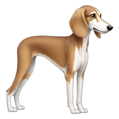 Saluki in profile sticker