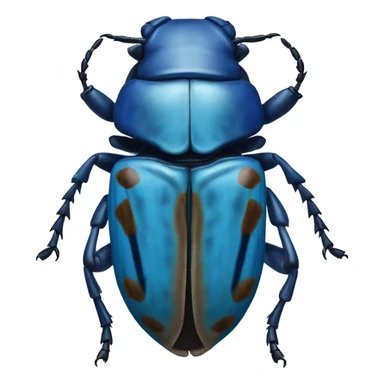 Blue Goliath beetle sticker