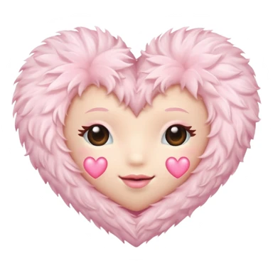 Make me a light pink coquette heart emoji sticker