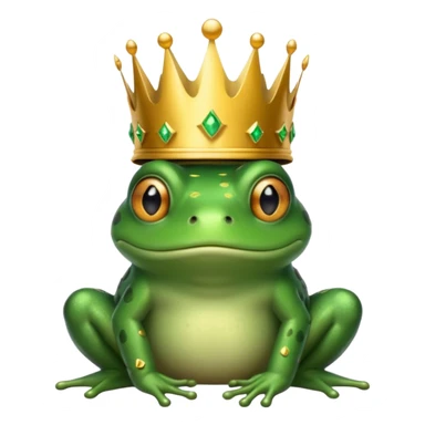 Different moods king frog sticker