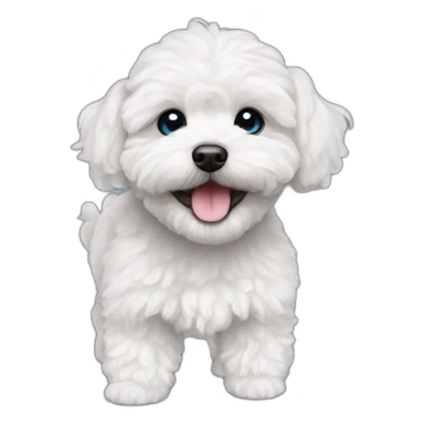blue eyes maltipoo smiling sticker