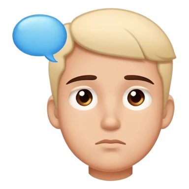 character with thoughtful expression and thought bubble sticker