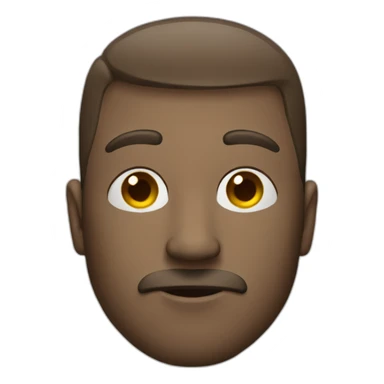 bold man with with envelope under his nose sticker