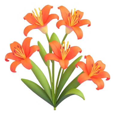 lily flower sticker