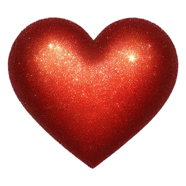 Sparkly red heart  sticker
