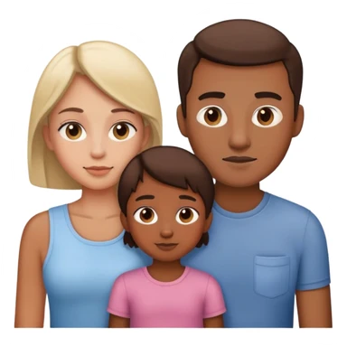 Mom, brother, dad and a girl sticker