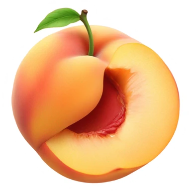 Peach with dripping cream sticker