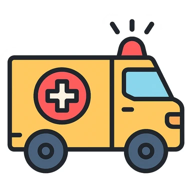 An ambulance is taking you to the hospital sticker