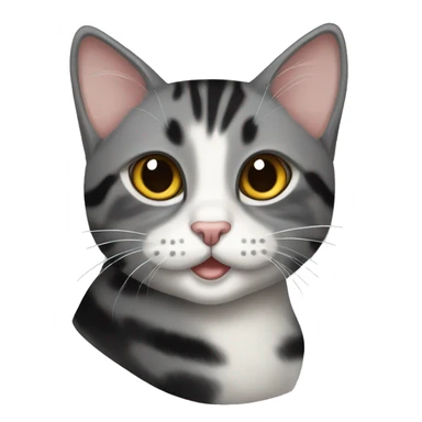 Silver tabby cat and a black tortie cat sticker