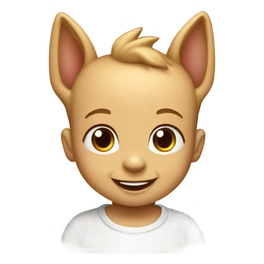 Bébé avec des oreilles de chien sticker