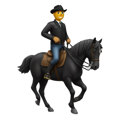 Un homme noir sur un cheval sticker