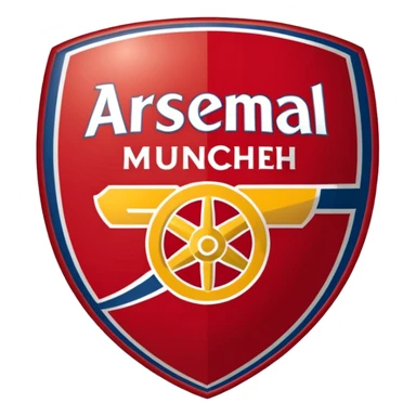 A logo Shape Like Arsenal With Nams Bastard München And Colors Brown And Red In The Middle sticker
