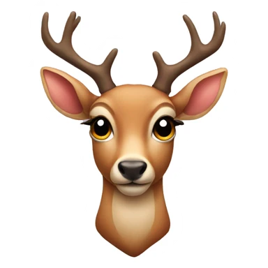deer with eyes in the shape of heart sticker