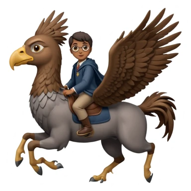 harry potter riding buckbeak sticker