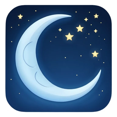 Genarate me a emoji of Dark mode moon like we got in our phones  sticker