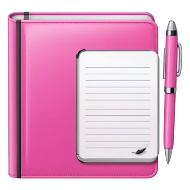 big  pink book and note pen add on it the word BUSY sticker