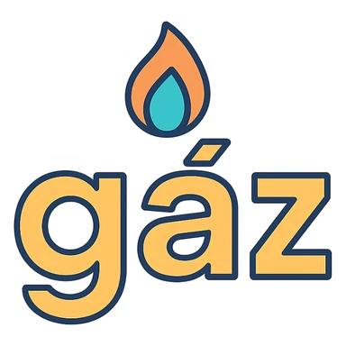 modern, clean text image with the word 'gáz' centered, correct spelling, no emoji or face sticker