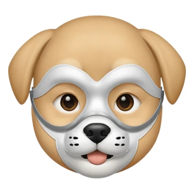 boy wearing dog mouth mask, without ears sticker