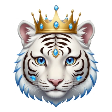 ESO Female white tiger khajiit leader of the umbral rose, blue eyes, blue 'third eye' gem, something symbolizing leadership ruling  sticker