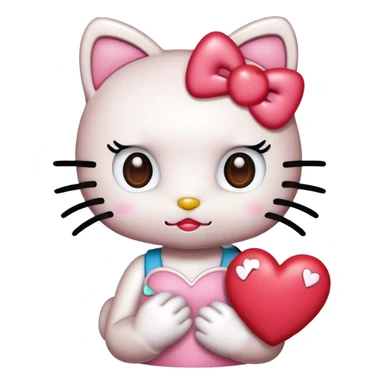 Hello Kitty co ojosde corazón  sticker