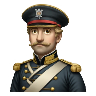 British Officer xix century sticker