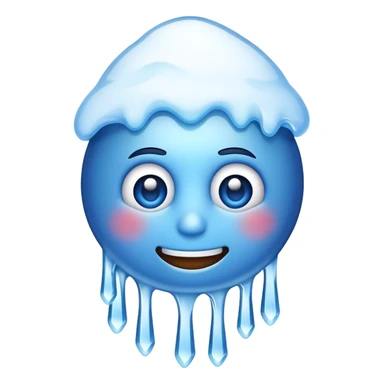 the cold freezing face emoji but icicles coming from its smile sticker