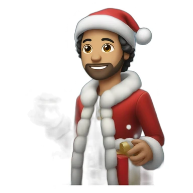 abel caballero with the christmas ligths sticker