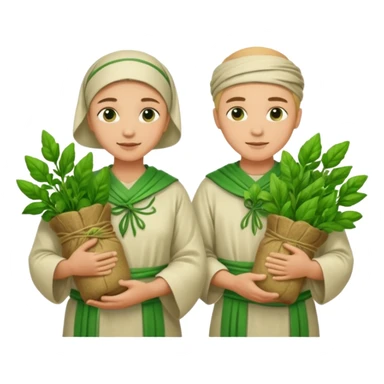 Ancient Healers with herbs  sticker