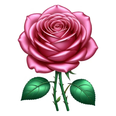 metallic chrome rose sticker