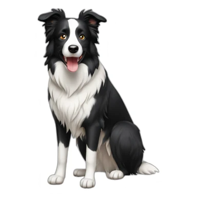 Border Collie Dog Full Body sticker