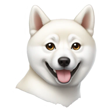 White Shiba sticker