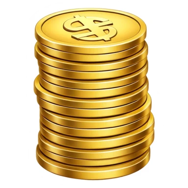 stack of coins sticker