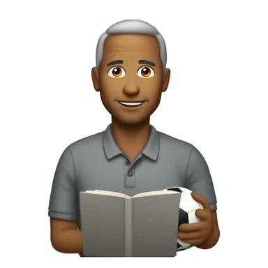 soccer coach with notebook sticker