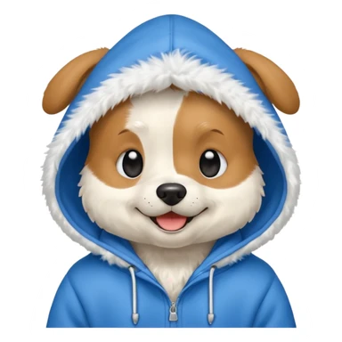 dog wearing hoodie sticker