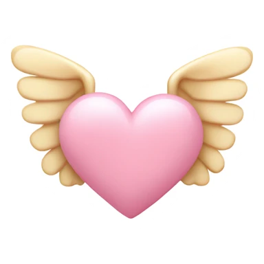 Baby pink heart with wings sticker