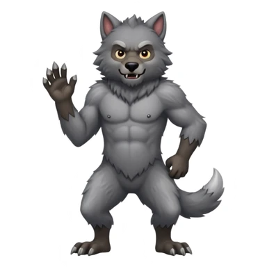 Create an emoji of Werewolf full bodied sticker