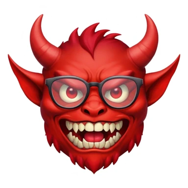 demonio con lentes sticker