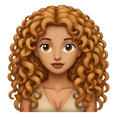 Largo cabello rizado de tez trigueña  sticker