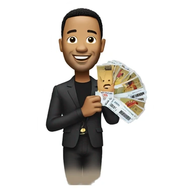 John legend with tickets in hand sticker