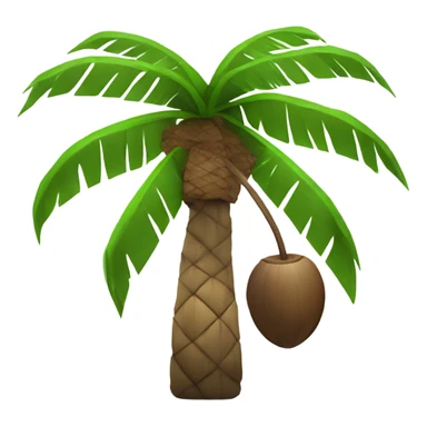 Palm tree with 2 coconuts sticker