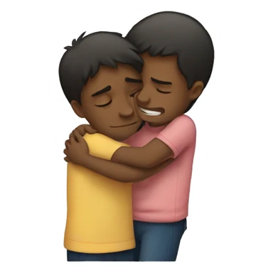  Boy crying and hugging girl sticker