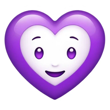 Emoji con cuoricini viola sticker