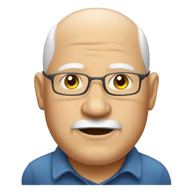 Bald Fat person old man sticker